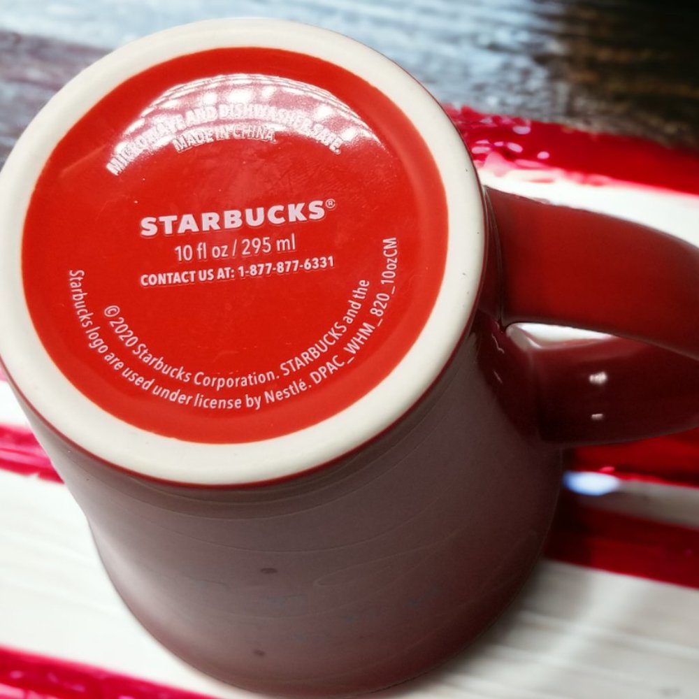 Starbucks Red Christmas Coffee Cup/Mug Green Siren Logo 2020 Holiday Fa La La - Picture 4 of 12